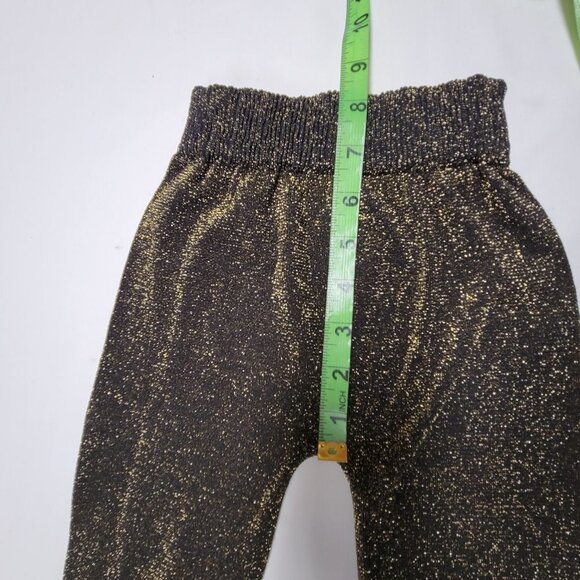 Gold Stretch Pants Tights or Leggings - Size Petite or Small - Picture 8 of 14